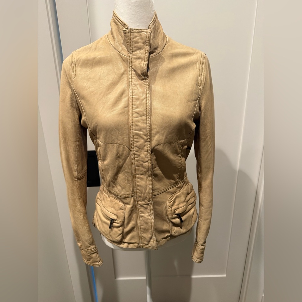 Vince Light Tan Leather Jacket